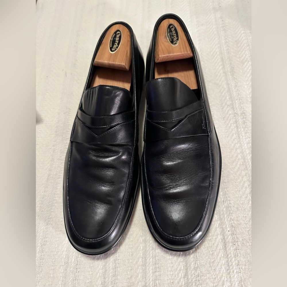 Salvatore Ferragamo Black loafers, Size 12 EE. Near perfect condition.